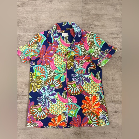 TRINA TURK x BedHead Shorty PJ Set - Zanzibar Stretch Jersey Size S - Picture 4 of 16